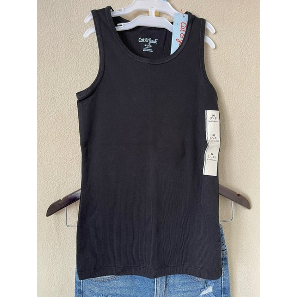 Art Class Medium Wash Ripped Rolled Bottom Shorts & Cat & Jack Black Activewear - Picture 2 of 8